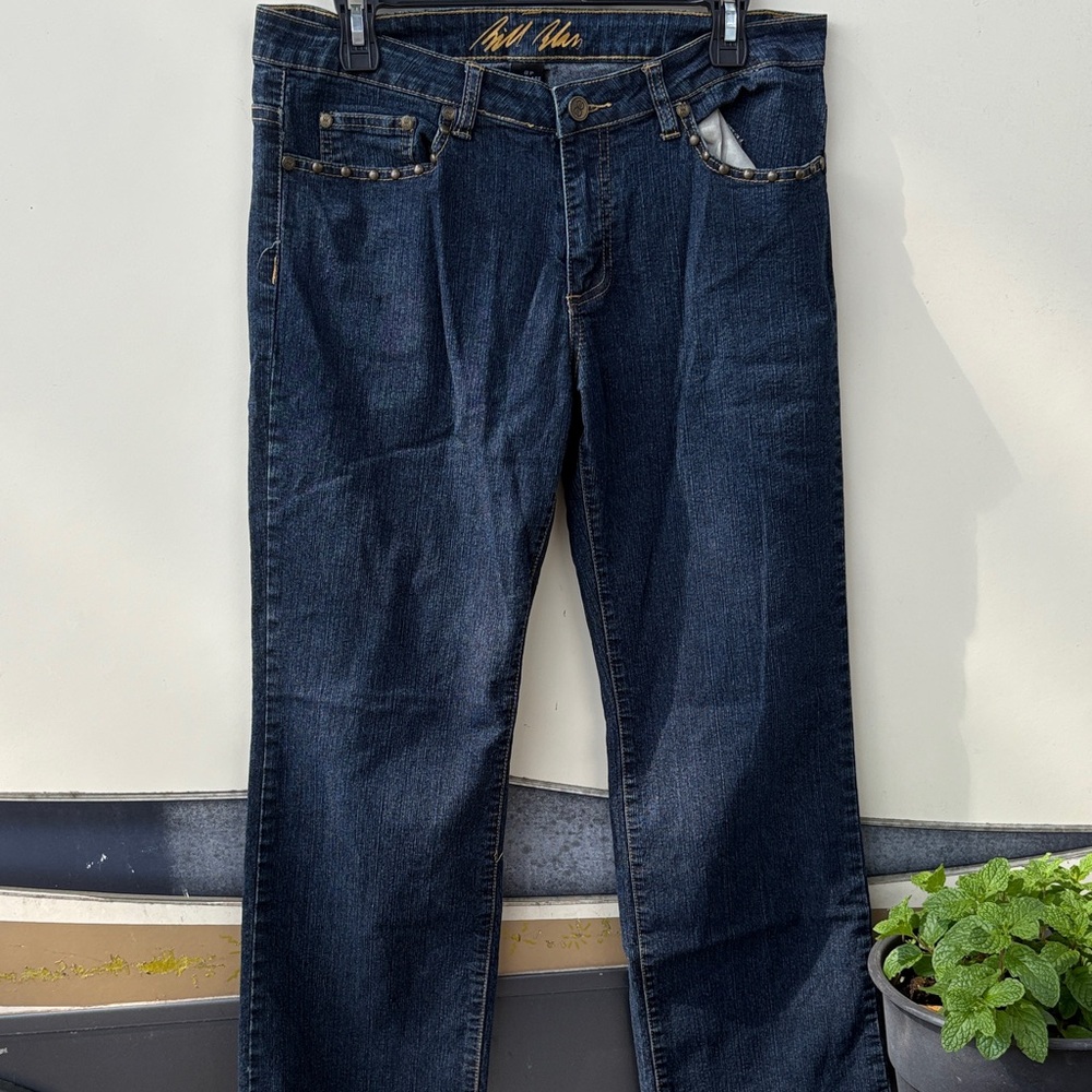 Bill Blass Dark Blue Straight Men's Jeans